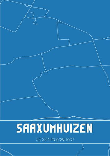 Blauwdruk | Landkaart | Saaxumhuizen (Groningen)