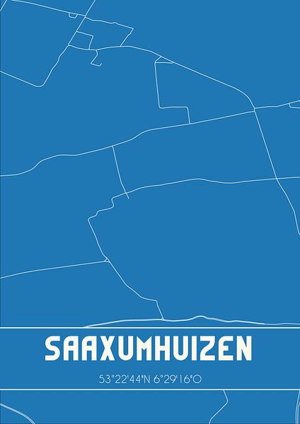 Blueprint | Map | Saaxumhuizen (Groningen) by Prints of Place