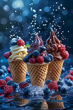 delicious ice cream creations in bright colours by Egon Zitter