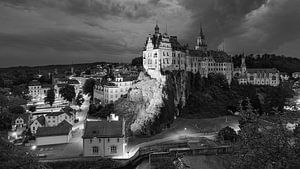 Schloss Sigmaringen in Schwarz und Weiß