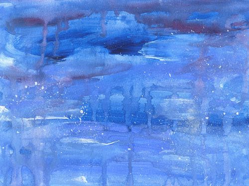 tempête sur l'océan peinture acrylique abstraite