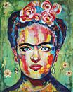Frida «Pink Flowers» by Kathleen Artist par Kathleen Artist Fine Art Aperçu
