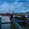 Stadshaven Woudrichem la nuit sur Eugene Winthagen