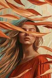 Wind Dance in Shades of Red ii by Studio BB