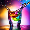 Splashes in a colorful glass by Laly Laura thumbnail