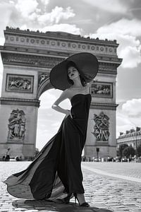 Modeshooting vor dem Arc de Triomphe