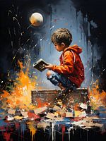 Banksy meets Pollock art