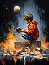Banksy meets Pollock art by PixelPrestige thumbnail