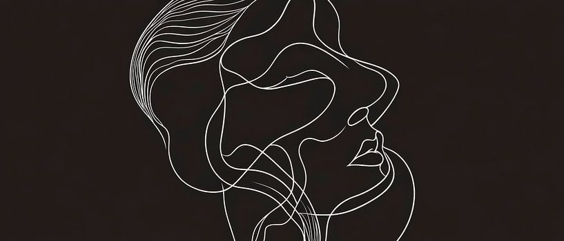 Minimalist line drawing of a woman by Poster Art Shop