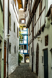 Ruelle dans la vieille ville de Lindau sur Dieter Walther