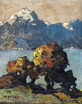 Herbst, Blick über den Gardasee, OSKAR MULLEY, Um 1920