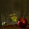 Stilleven met rode appel van Herman Peters