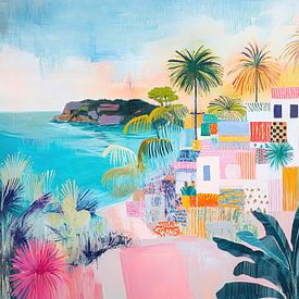 Palm trees Sea by Eye catching paintings
