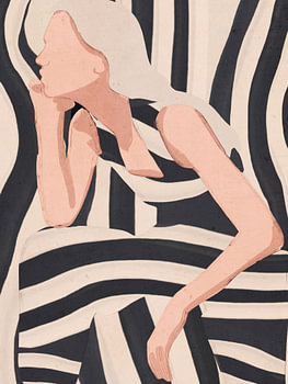 Art abstrait : figure féminine n° 2