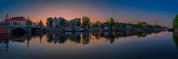 View of the Amstel River (east side) and the Walter Süskind Bridge in Am by Amsterdam.Photos