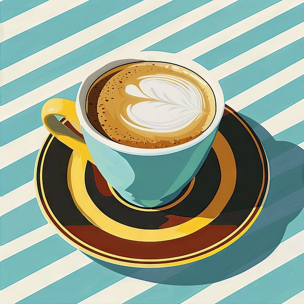 Kaffee – Bunte Abstraktion von Poster Art Shop