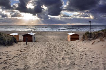 Sunset on the beach on Texel  von Ronald Timmer