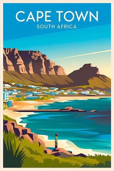 Cape Town, South Africa. by Poster Art Shop