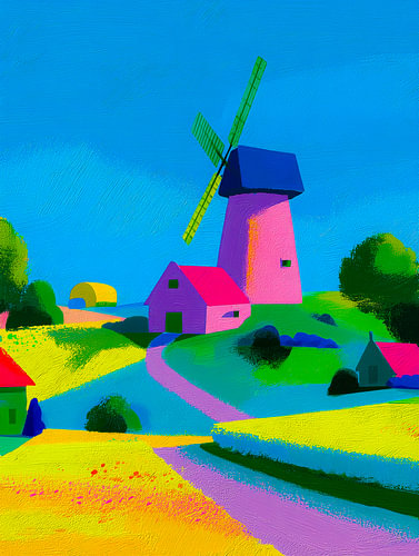Là où le moulin s'éveille en couleurs