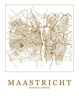 Gestylter Stadtplan von Maastricht von Peter Hooijmeijer