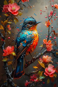 Kleurrijke vogel van haroulita