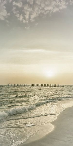 Gasparilla Island Sunset | Vintage Panorama by Melanie Viola