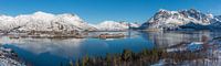 Reflection of the mountains landscape