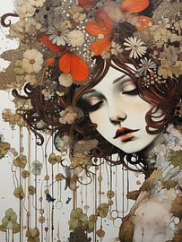 Dame aux fleurs sur Bert Nijholt