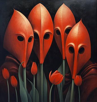 The Masked Tulips van Jacky