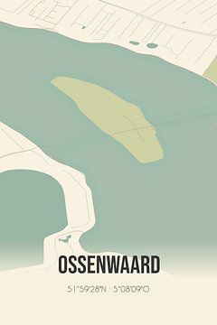 Vintage map of Ossenwaard (Utrecht) by Rezona