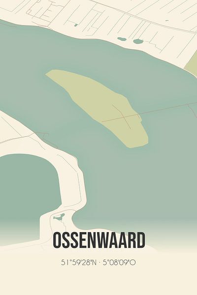 Vintage map of Ossenwaard (Utrecht) by Prints of Place
