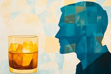 Dromen in kleur: whisky en silhouet van Poster Art Shop