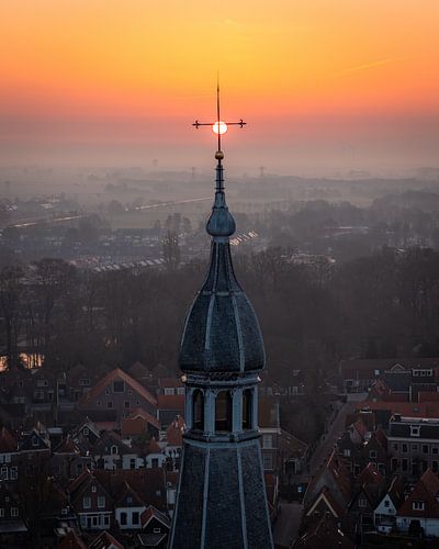Close up church tower hassel by Thomas Bartelds