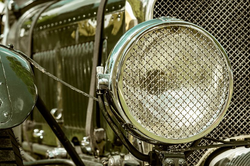 Vieux 1928 Bentley Bentley 4 1/2 Litre phare de voiture classique anglaise par Sjoerd van der Wal Photographie