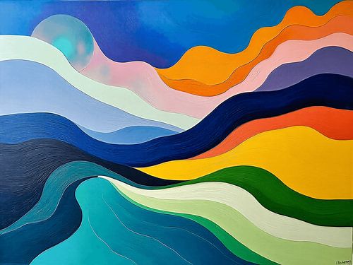 Abstract landschap met mooie kleuren