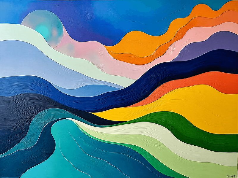 Abstrakte Landschaft mit schönen Farben von The Photo Artist