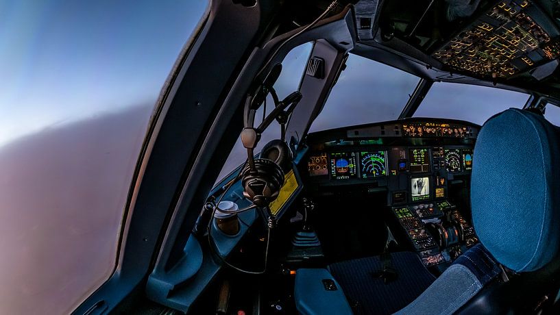 Lever du soleil dans le cockpit par Denis Feiner