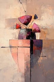 Farbbalance | Moderne Kunst in Rot und Orange von Zen und Mehr