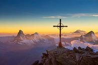 Matterhorn and Mont Blanc at sunset by Menno Boermans thumbnail