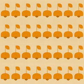 70er-Jahre-Vintage-Muster in Gelb und Braun von Dina Dankers