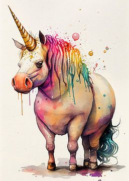 Chubby unicorn colors by JBJart Justyna Jaszke