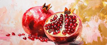 Granaatappels in zachte kleuren - Vitaliteit van Poster Art Shop