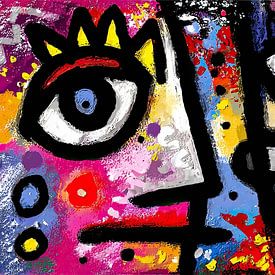 Kleurige Gezichten | Vibrant Expressions in Shadows van ARTEO Schilderijen