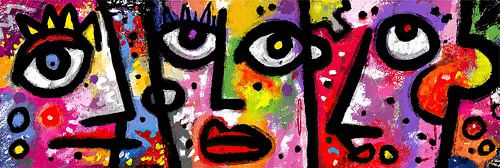 Farbenfrohe Gesichter | Lebendige Ausdrucksformen im Schatten