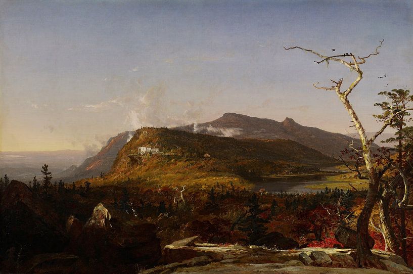 Jasper Francis Cropsey-Catskill Mountain House. by finemasterpiece