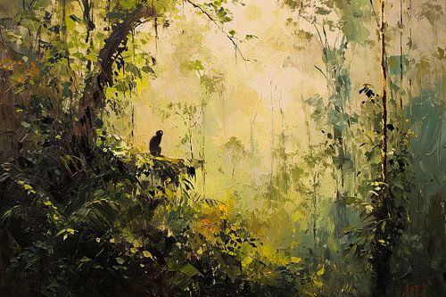 Peindre la jungle des singes