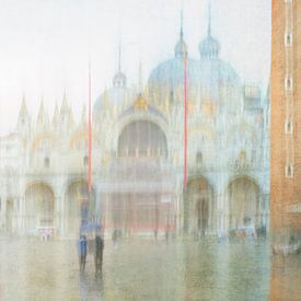 De kathedraal van Venetië in aquarel van Truus Nijland