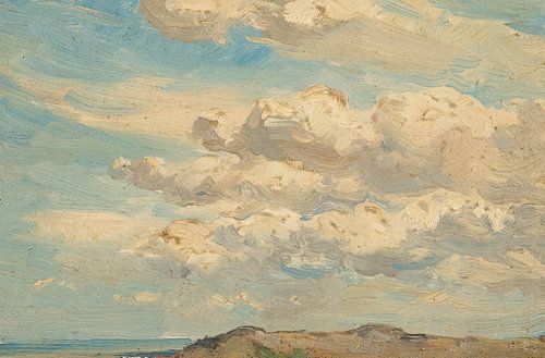 Duintop met links de zee