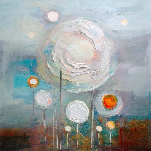 Peinture abstraite : Paysage ensoleillé -2