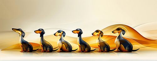 In the Shadow of the Line: Dachshunds in Abstraction